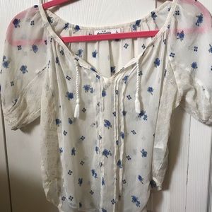 Sheer chiffon flower top